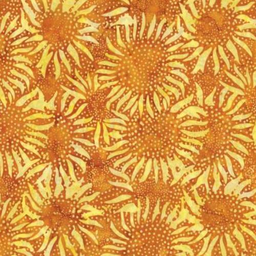 Bali Chops Sunflower Marigold Batik By Hoffman Fabrics 