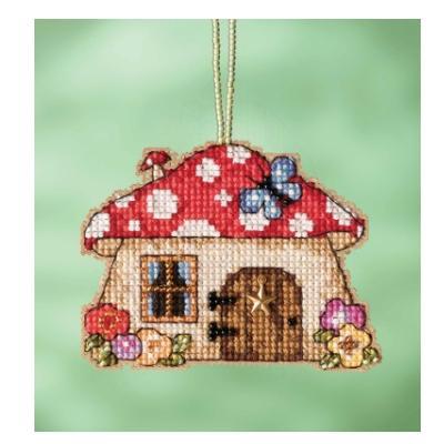 Mushroom House Counted Glass Bead Kit with Charm