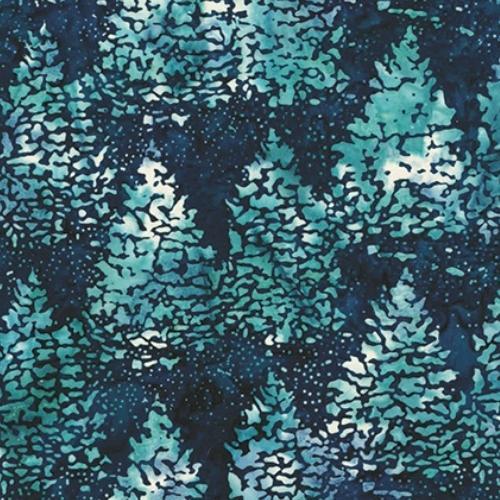 Into The Mist Batiks Navy By Mckenna Ryan For Hoffman Fabrics