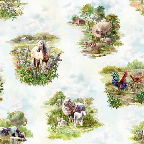 Homestead Memories Pasture By Hoffman Fabrics