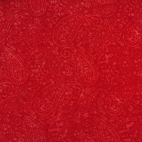 Bali Batik Paisley Cherry By Hoffman