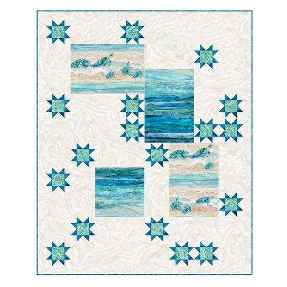 Chillaxing Quilt Kit Featuring Turtle Bay From Northcott