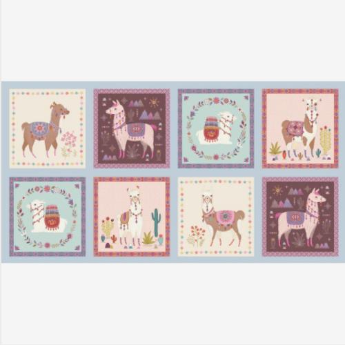 Llama Love Panel By Janna Krupinksi From Michael Miller