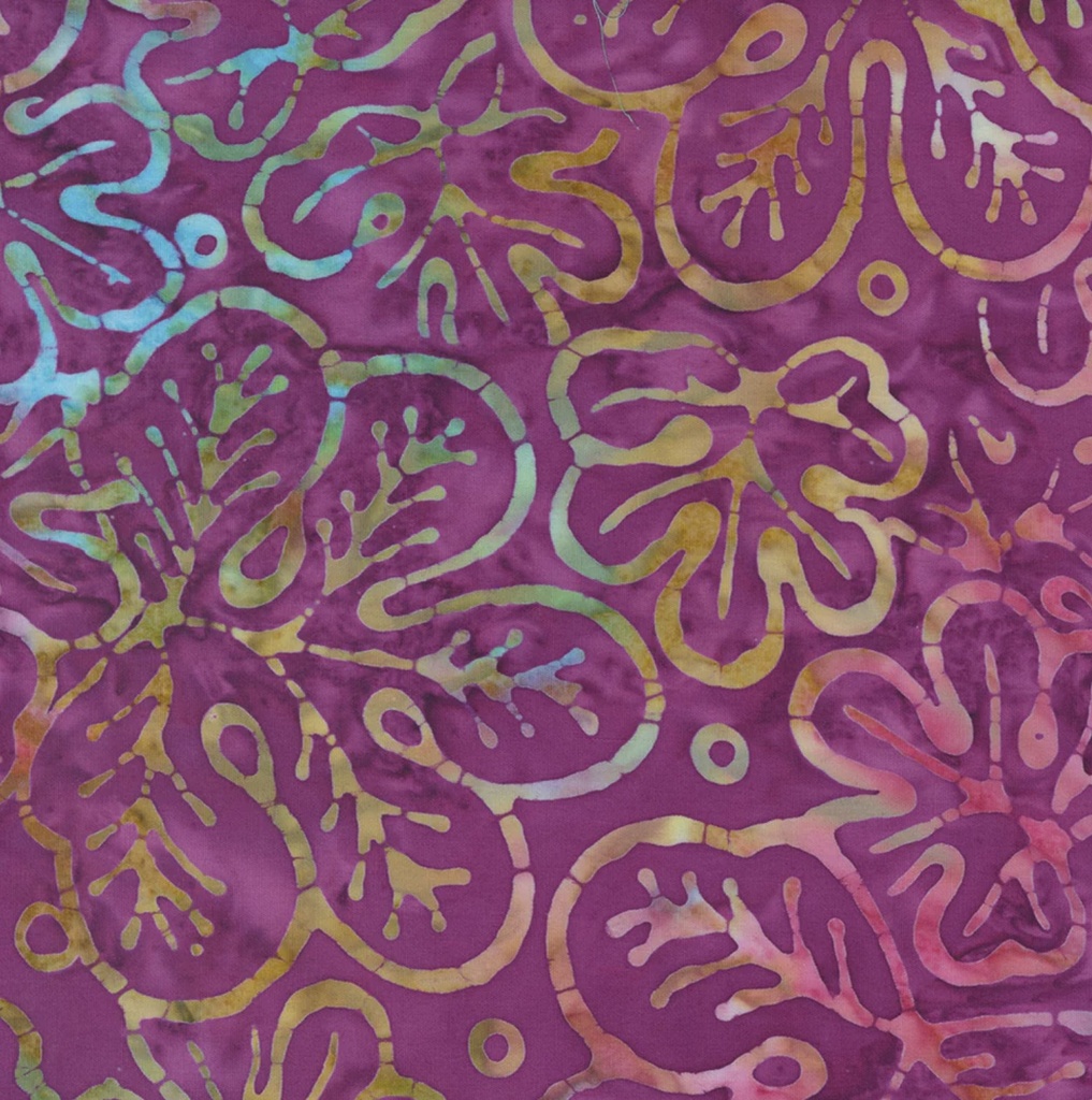 Bermuda Batiks Orchid Small Leaves By Moda