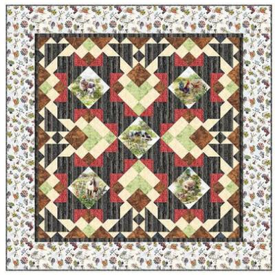 Farmer's Garden Quilt Kit From Hoffman Fabrics
