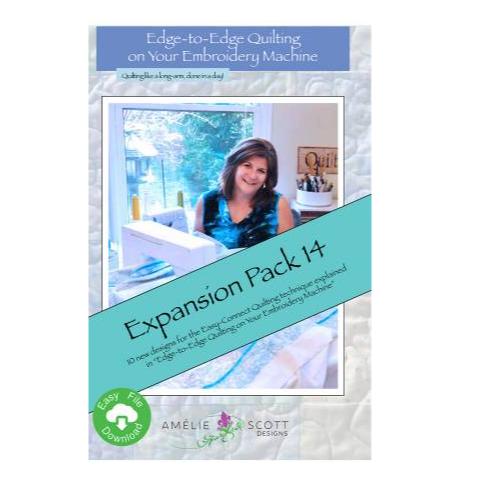 Edge To Edge Quilting On Your Embroidery Expansion Pack 14 From Amelie Scott