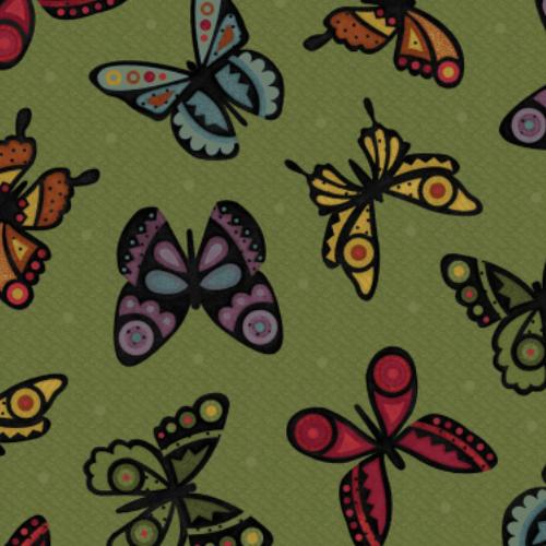 Bonnie'S Butterflies Butterflies Green By Bonnie Sullivan From Maywood