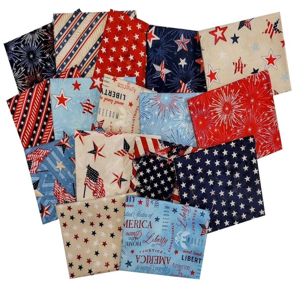 Americana Fat Quarter Bundle From Wilmington Prints