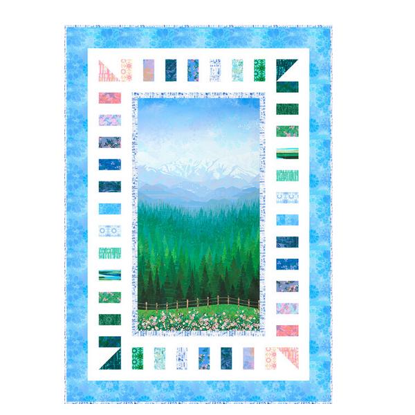 Happy Hilltop Blue Quilt Kit From Robert Kaufman