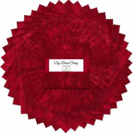 Essentials Dry Brush Cherry 5" Squares From Wilmington Prints