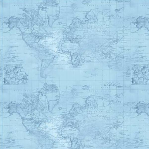 World Traveler Sea Navigation Blue By Michael Miller