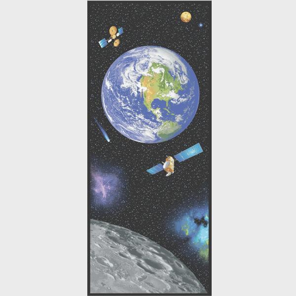 Space Race Out Of This World Panel Multi By Painted Sky For Benartex