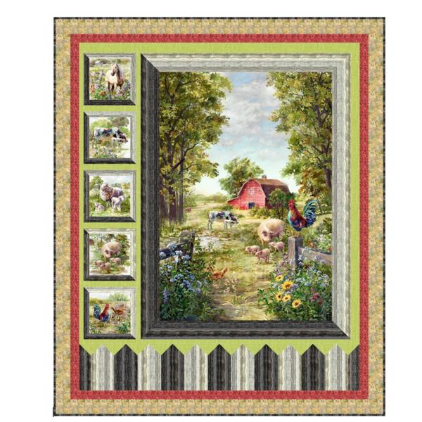 Homestead Portraits Quilt Kit From Hoffman