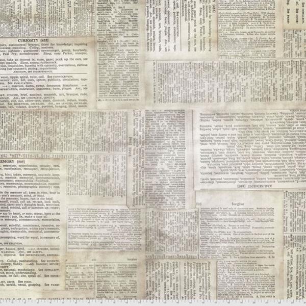 Eclectic Elements Dictionary Wideback Neutral By Tim Holtz From Free Spirit