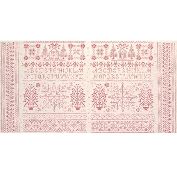 Noel Homestead Redwork Panel By Edyta Sitar Of Laundry Basket Quilts For Andover