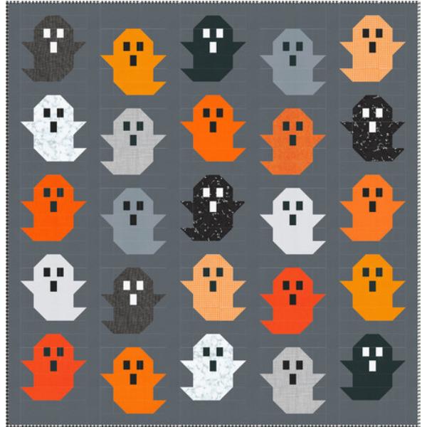 Ghost Quilt Featuring Halloween Palatte From Robert Kaufman