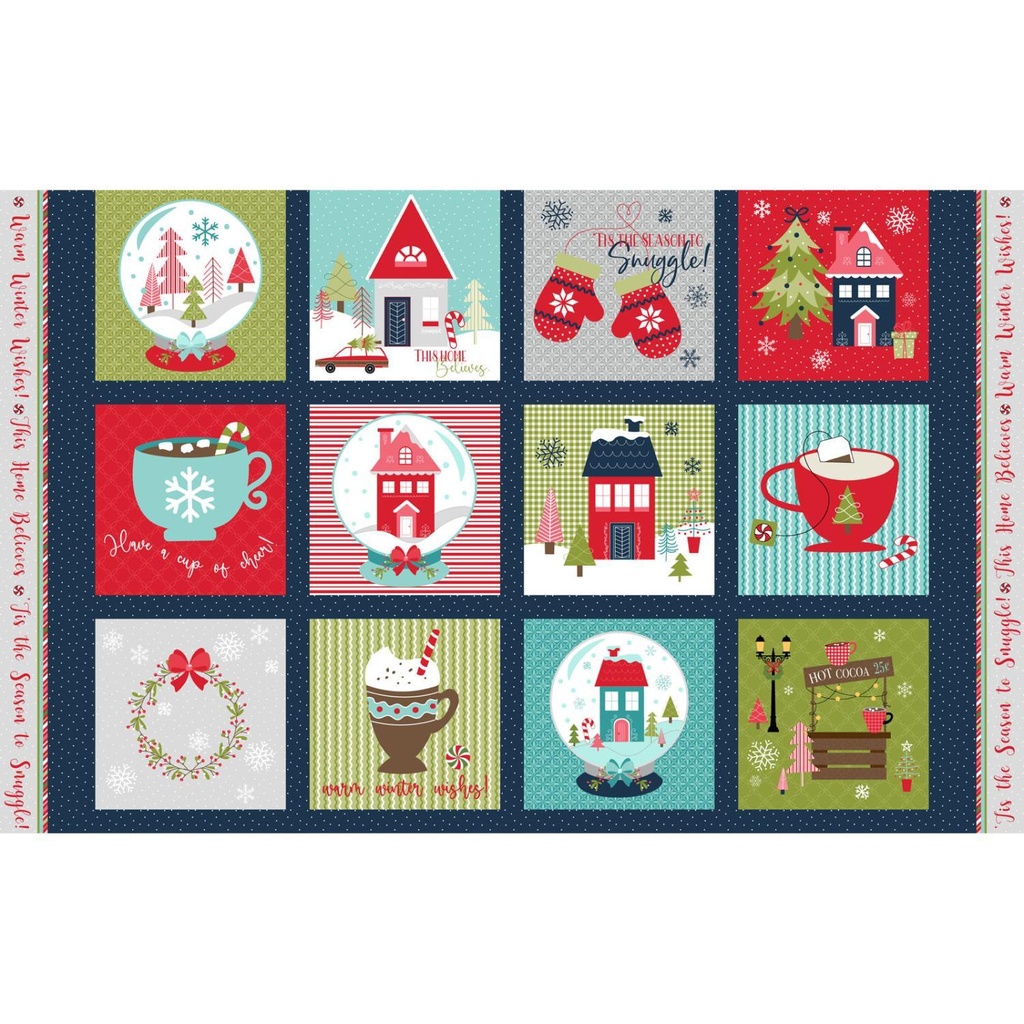 Cup Of Cheer 12 Days Of Christmas Block Panel By Kimberbell For Maywood Studio