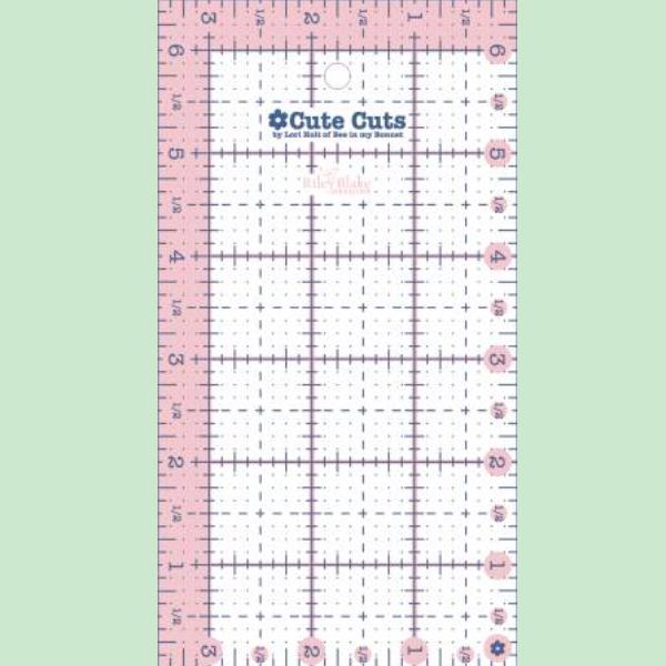 Cute Cut Ruler Rectangle 3.5in x 6.5in by Lori Holt from Riley Blake