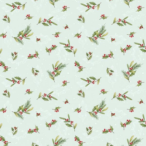 Medley In Red Holly Mint From Wilmington Prints