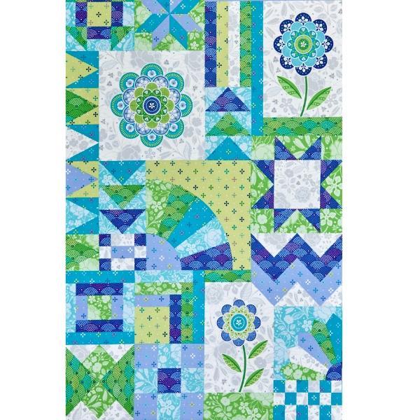 Frolic Blossom Block Panel Lake By Amanda Murphy For Benartex