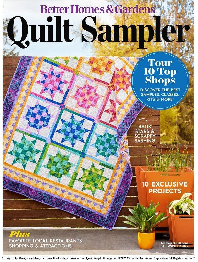 Quilt Sampler Fall 2022 Magazine With Patchwork Plus 