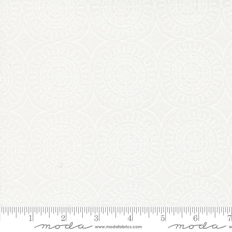 Coriander Seeds Medallion White By Corey Yoder For Moda