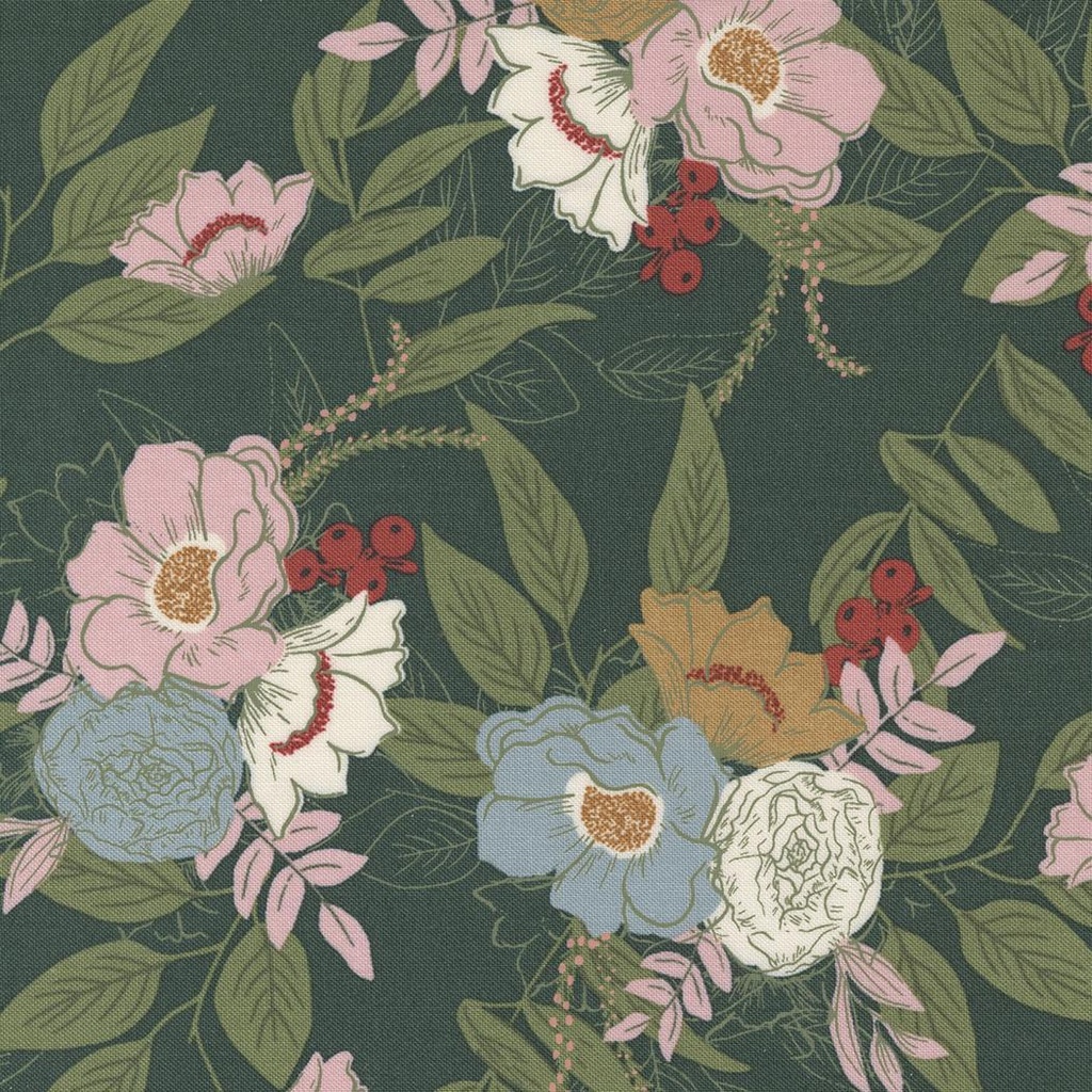 Slow Stroll Large Floral Pine By Fancy That Design House For Moda