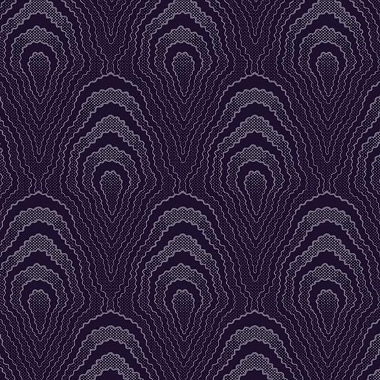 Reminiscence Moire Purple From Andover Fabric
