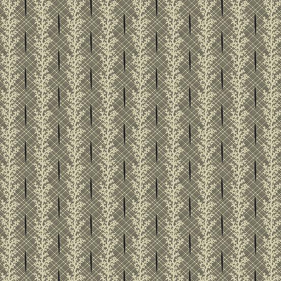 Reminiscence Coral Stripe Black From Andover Fabric