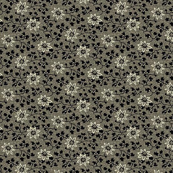 Reminiscence Flower Vine Black From Andover Fabric