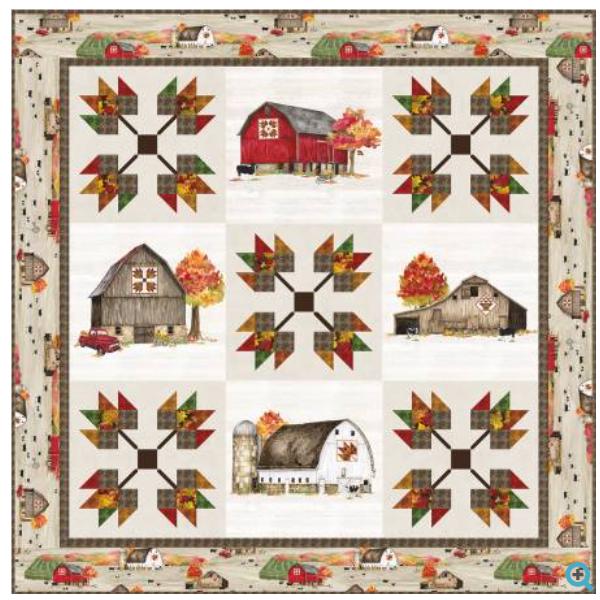 Fall Barns Quilt Kit by Tara Reed from Riley Blake Designs