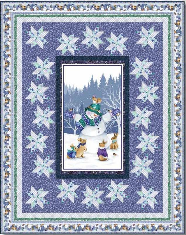 Flurry Friends Panel Quilt Kit From Henry Glass