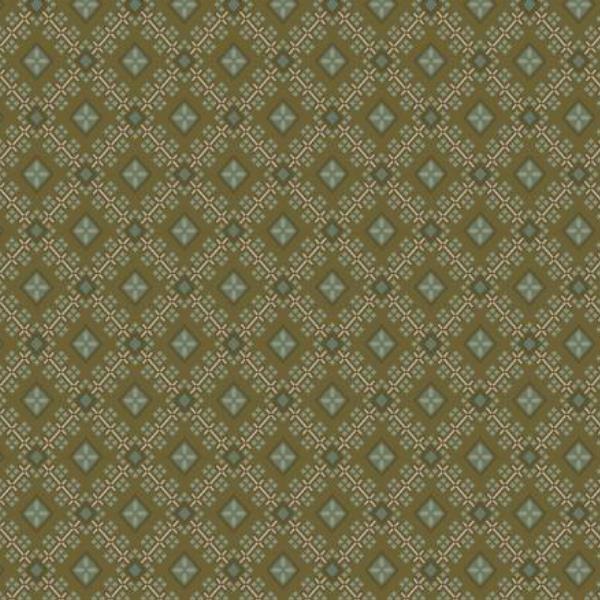 Midnight Lace Petal Plaid Olive By Paula Barnes For Marcus Brothers