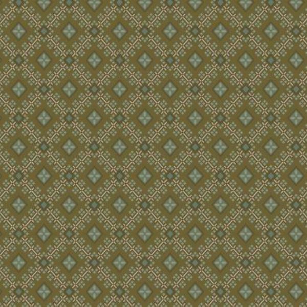 Midnight Lace Petal Plaid Olive By Paula Barnes For Marcus Brothers