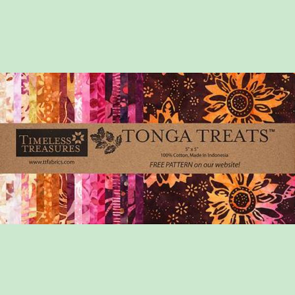 Tonga Batik Merlot 5" Squares 20Pc/Bundle From Timeless Treasures