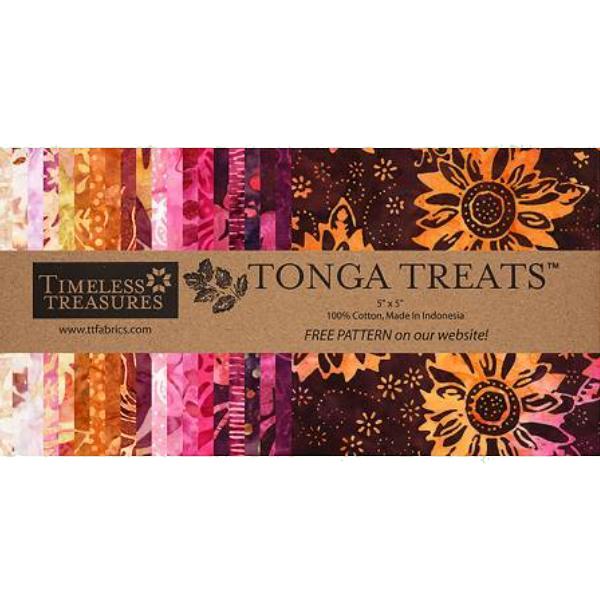 Tonga Batik Merlot 5" Squares 20Pc/Bundle From Timeless Treasures