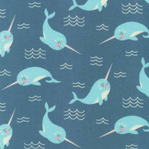 Snow Snuggles Narwhals Ocean By Vanessa Lillrose & Linda Fitch For Robert Kaufman