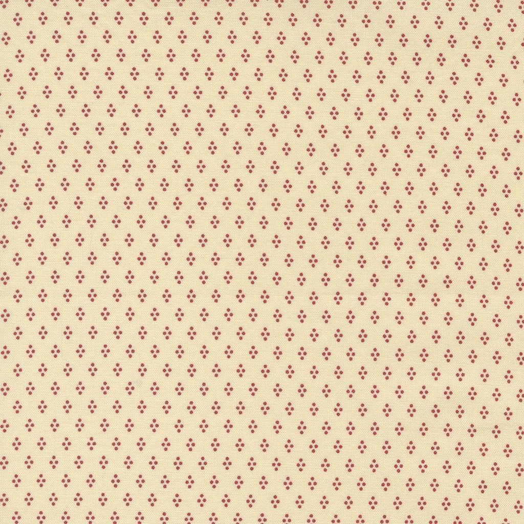 Kates Garden Gate Dots Cream/Red By Betsy Chutchian For Moda Fabrics