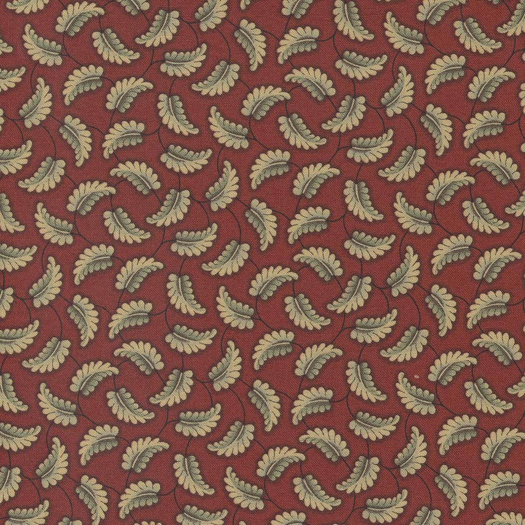 Kates Garden Gate Leaf Toss Red By Betsy Chutchian For Moda Fabrics