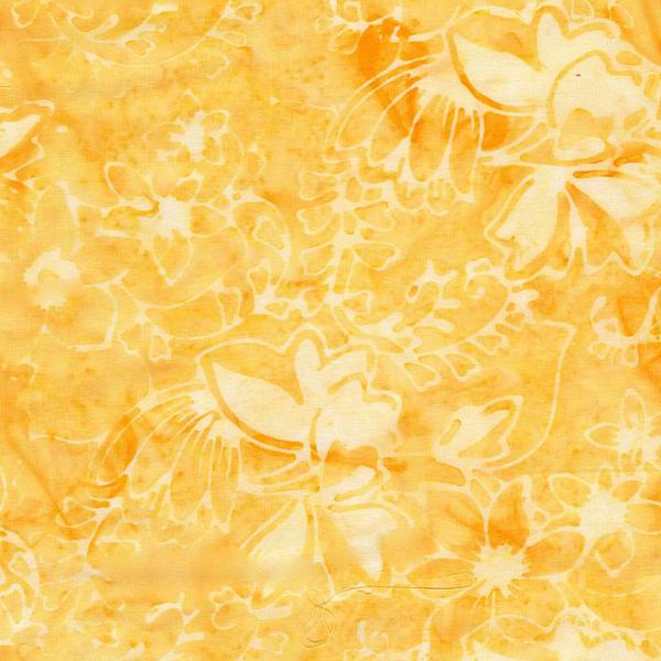 Tonga Batik Chiffon Butterfly Floral Apricot From Timeless Treasures