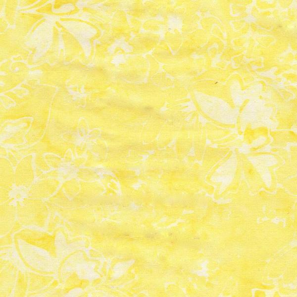 Tonga Batik Chiffon Butterfly Floral Lemon From Timeless Treasures