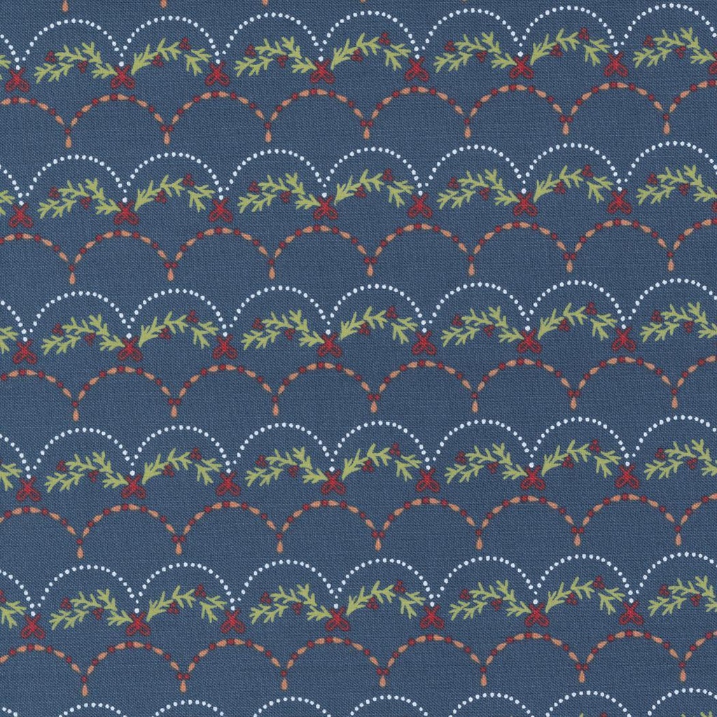 Joyful Joyful Garland Scallop Midnight By Stacy Iest Hsu For Moda Fabrics