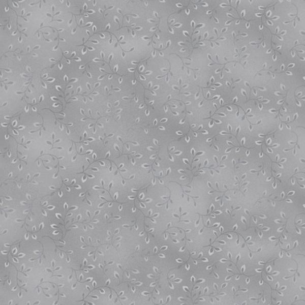 Folio Basics Leaves Pale Gray by Color Principle for Henry Glass Fabrics