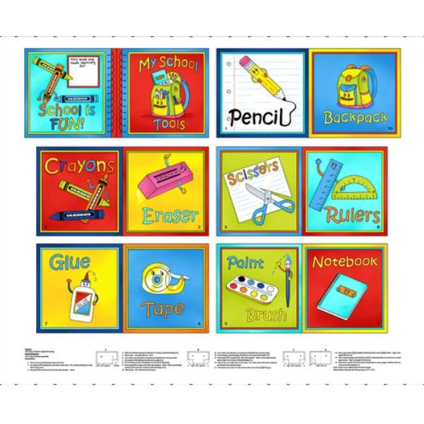 It'S Elementary Book Panel By Pam Bocko For Studio E Fabrics