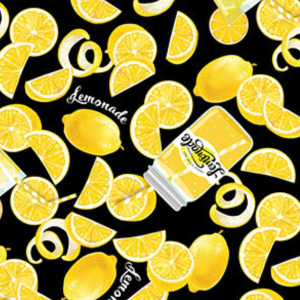 Smokin Hot Lemons And Lemonade On Black From Northcott