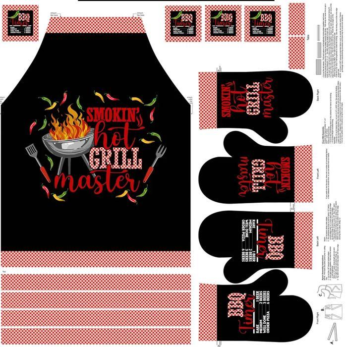 Smokin Hot Apron And Hot Mitts Panel