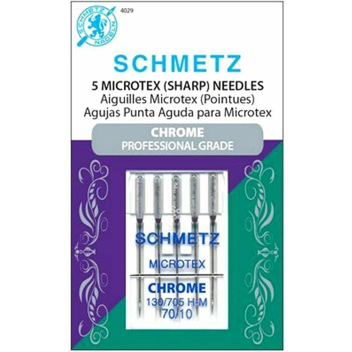 Schmetz Chrome 5 Microtex Sharp Needles 70/10