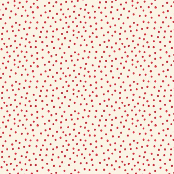 Say It With A Stitch Dots Cream/Red By Mandy Shaw For Henry Glass