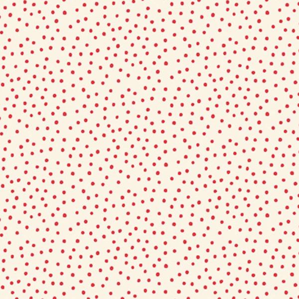 Say It With A Stitch Dots Cream/Red By Mandy Shaw For Henry Glass