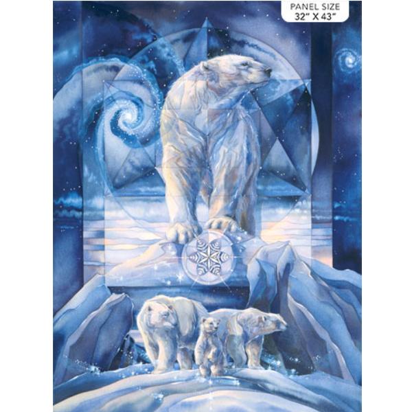 Polar Frost Panel Dk Blue By Jody Bergsma For Northcott